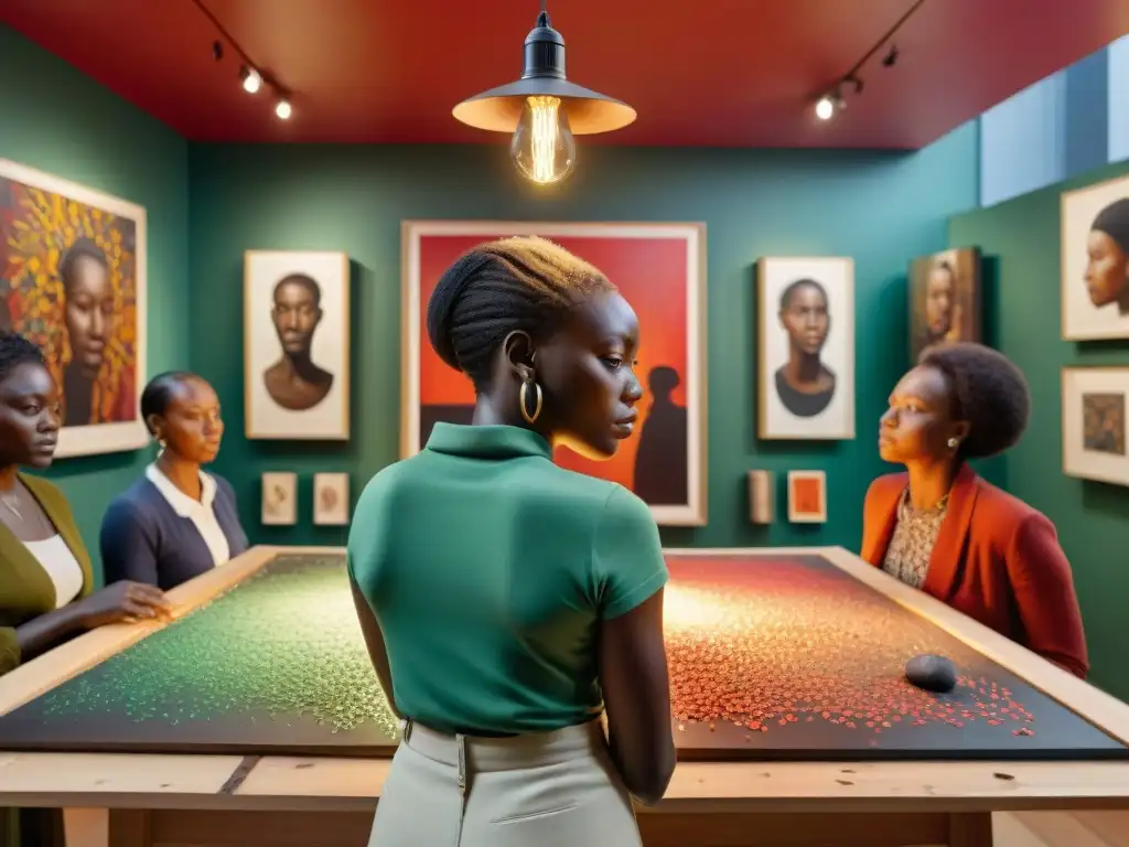 Un estudio de arte africano rebosante de expresión y libertad, donde artistas desafían la censura con sus obras vibrantes