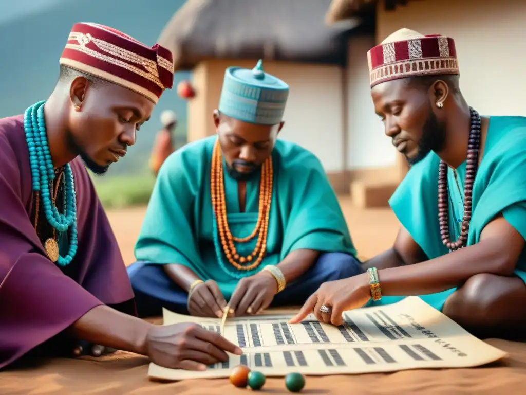 Estudio del Sistema numeral Yoruba en matemáticas africanas: académicos manipulan cuentas con precisión en una aldea africana