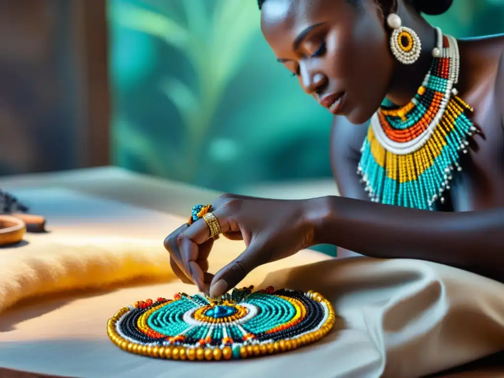 Un experto artesano africano crea joyas contemporáneas con diseño innovador, fusionando tradición y creatividad