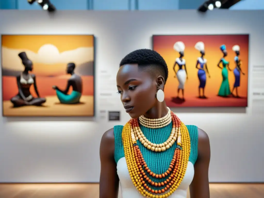 Una exposición de arte africano redefiniendo conceptos de belleza con vibrantes obras y diversidad cultural