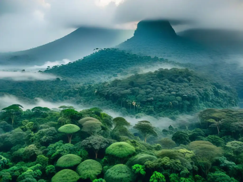 Inmersión en la exuberante selva de Gabón, con su biodiversidad y montañas envueltas en neblina