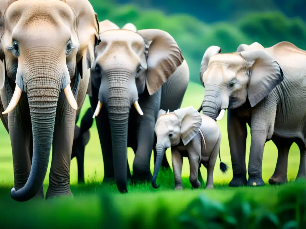 Una familia de elefantes en su hábitat natural en África, resaltando la importancia de la conservación biodiversidad y el legado cultural