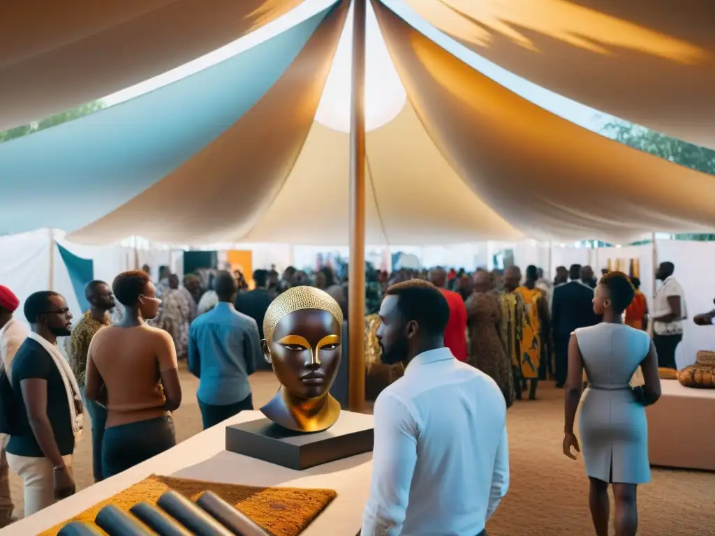 Una feria de arte africano vibrante con colecciones únicas que cautivan a inversores en un mercado culturalmente inmersivo