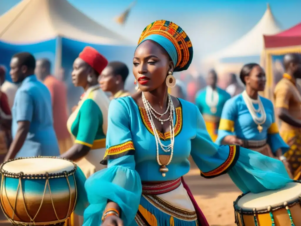 Festivales culturales africanos: diversidad, alegría y tradición en celebración bajo el cielo azul