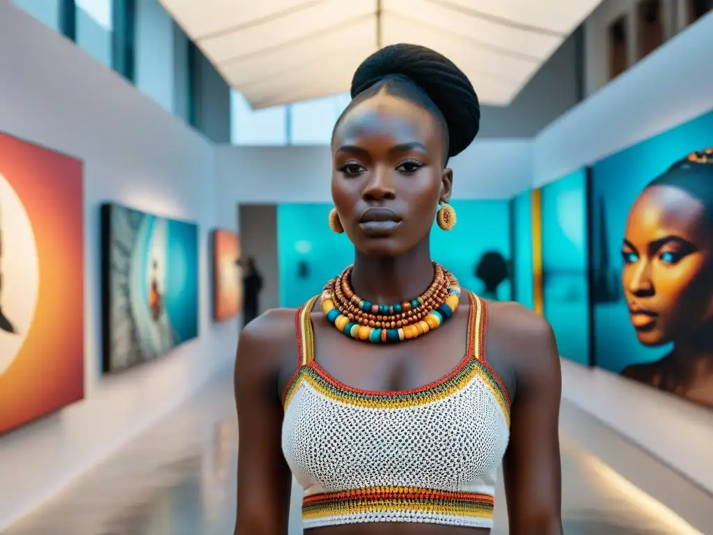 Inmersión en una galería de arte africano contemporáneo redefiniendo identidades