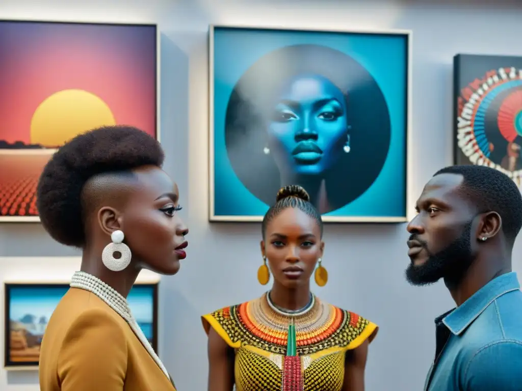 Una galería de arte contemporáneo en una ciudad africana, donde el arte africano contemporáneo redefine identidades