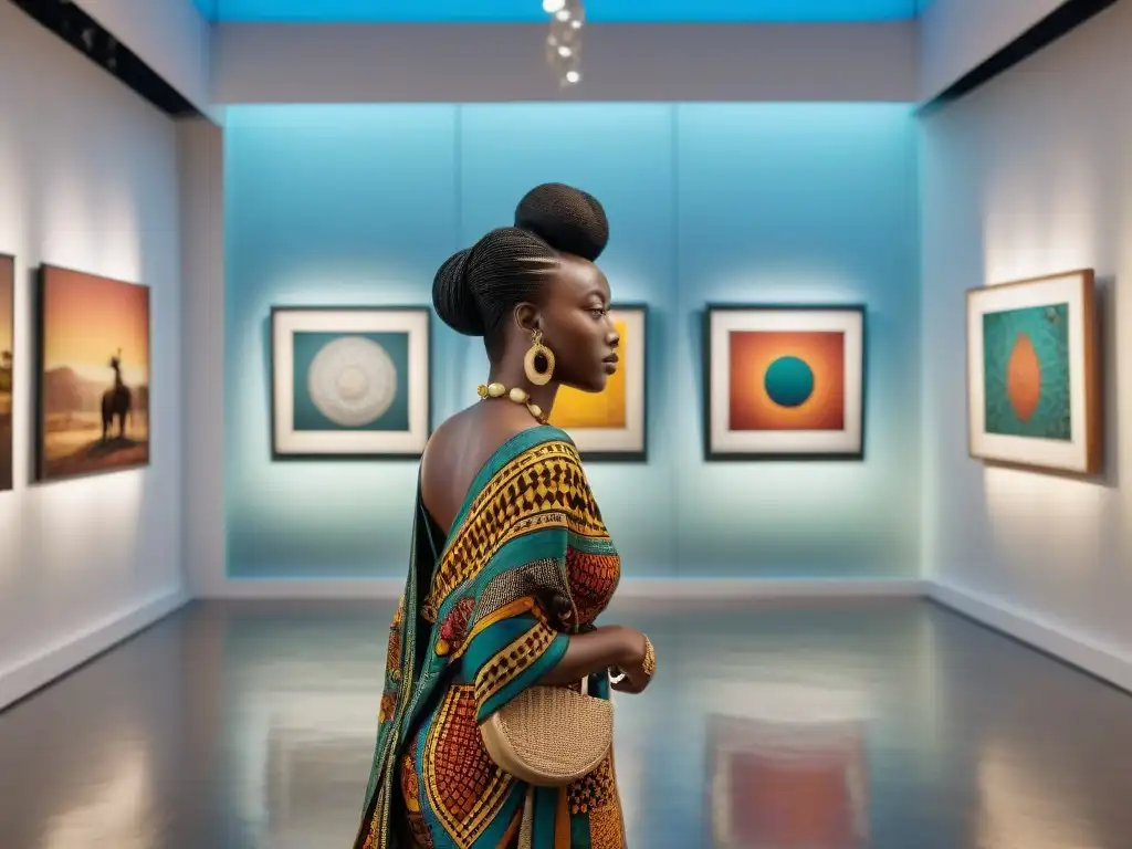 Una galería de arte contemporáneo con influencia del arte africano