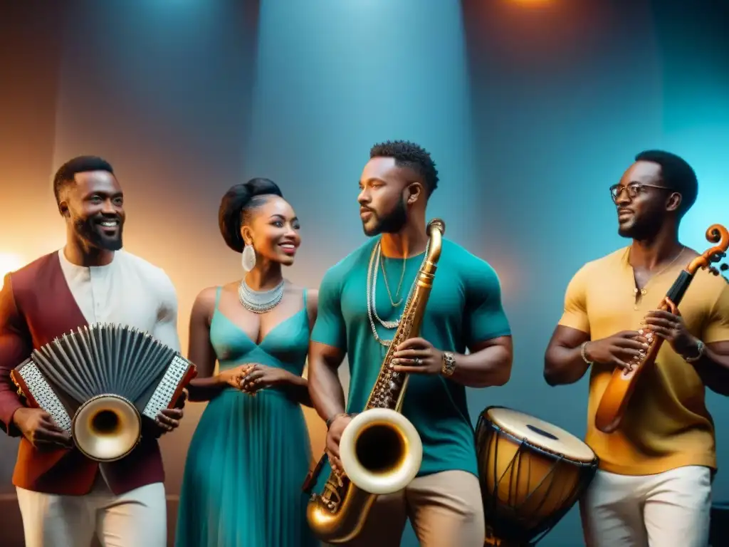 Un grupo diverso de músicos africanos fusiona tradición y modernidad en un estudio de grabación