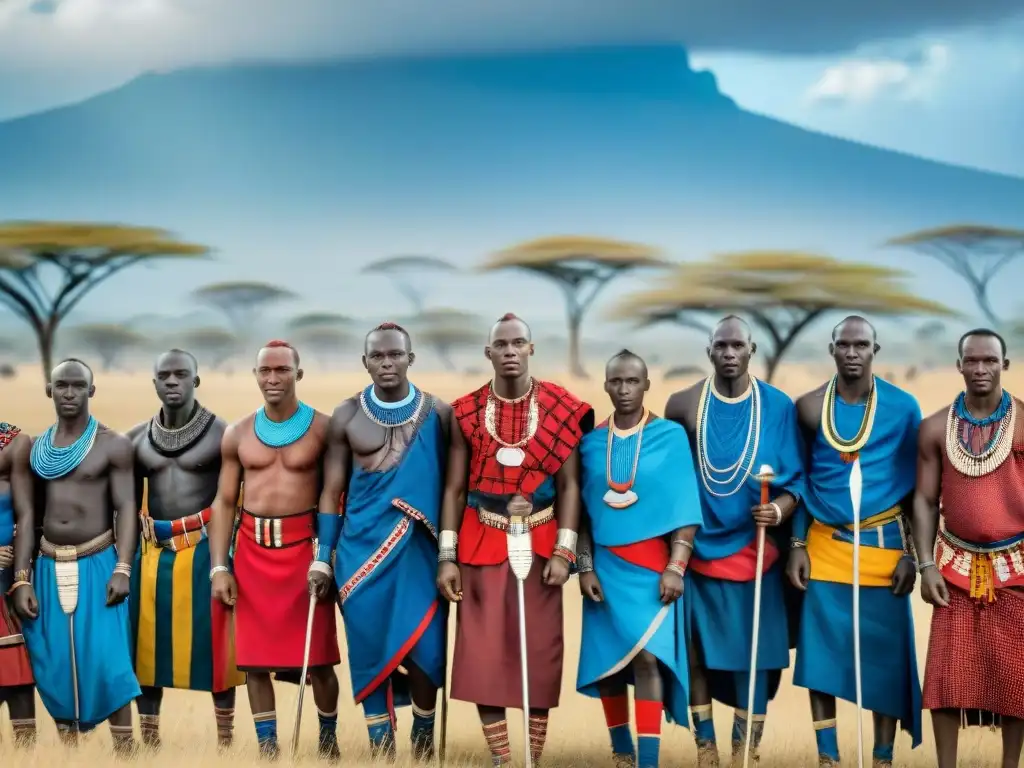 Guerreros Maasai en la sabana africana con tradiciones, valentía y honor