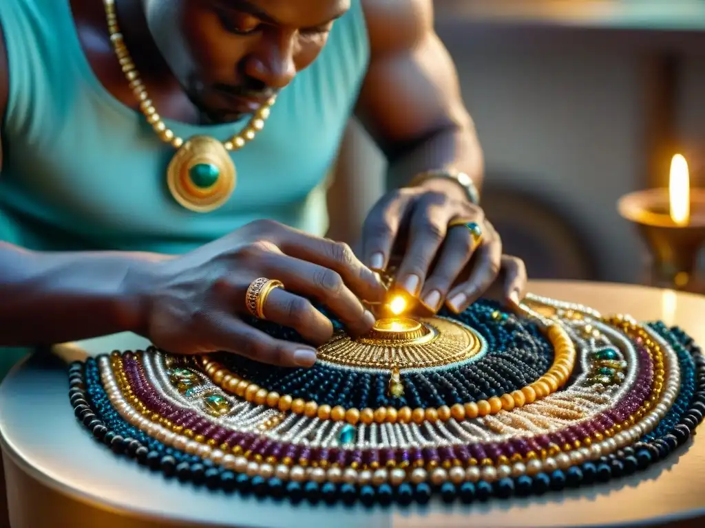 Un hábil artesano africano crea joyería de lujo, fusionando tradición y modernidad