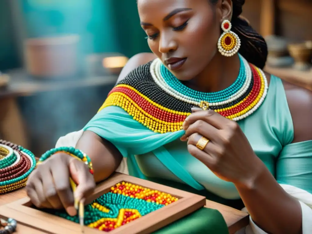 Un hábil artesano crea joyería africana moderna en una fusión de lujo y tradición