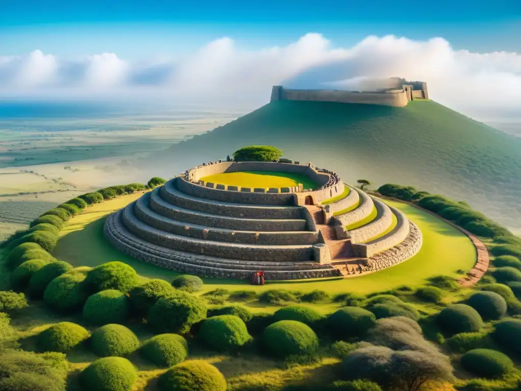 Artesanos construyen fortaleza de piedra en la sabana sudafricana Hábiles artesanos construyen fortaleza de piedra, destacando estrategias defensa reinos sur África