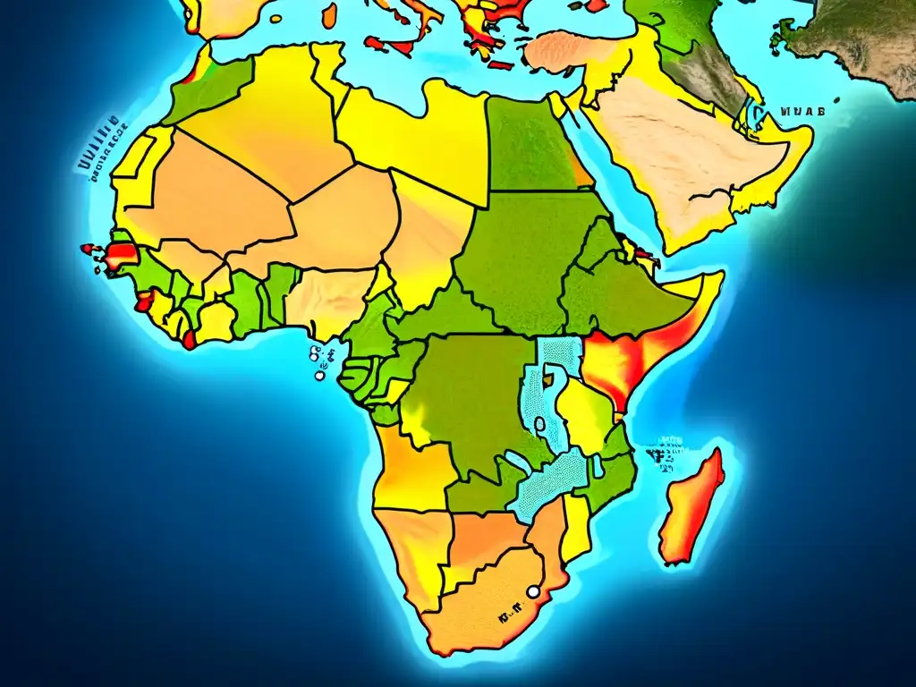 Descubre la historia de las civilizaciones africanas en un mapa interactivo detallado y colorido