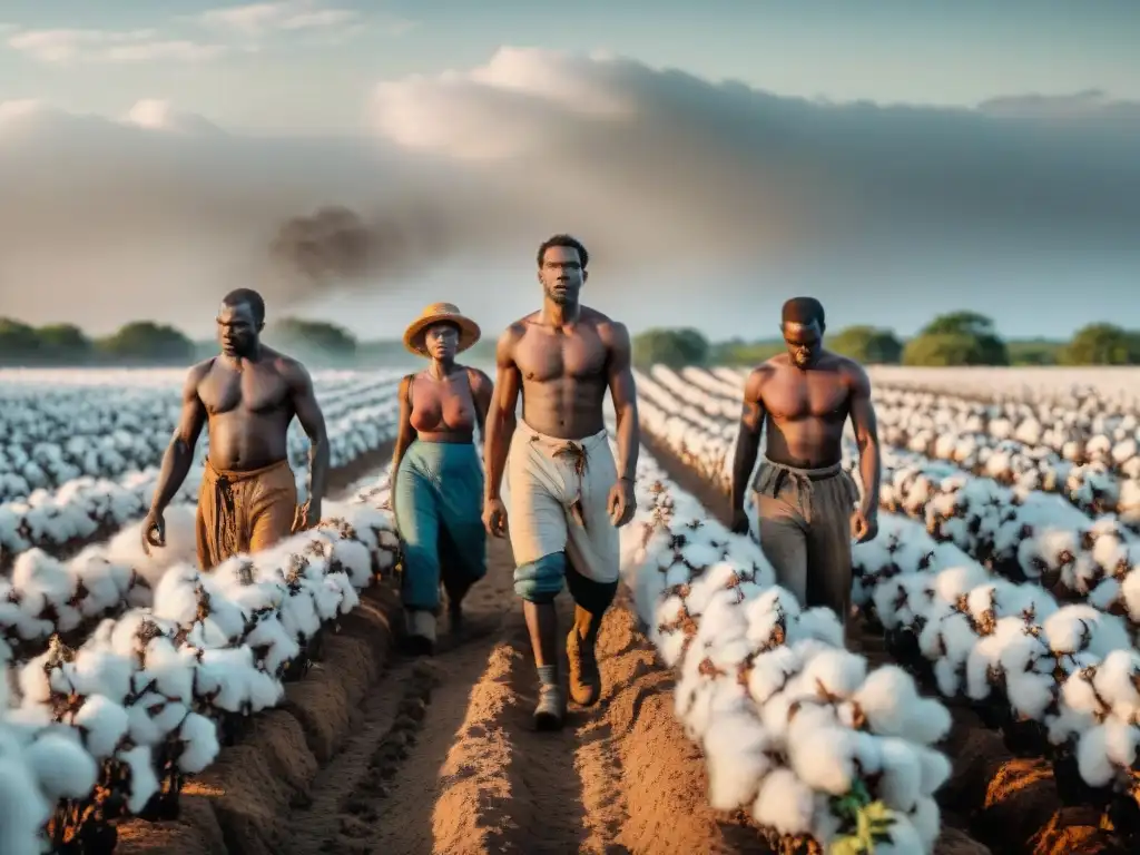 'Historias de esclavitud en África: Trabajo agotador en campo de algodón bajo el sol abrasador