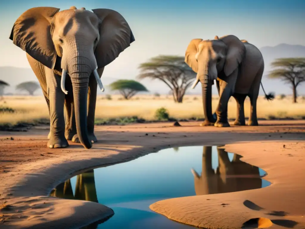 Impactante imagen de elefante desnutrido en la savana de África austral, reflejo de desastres naturales en la región