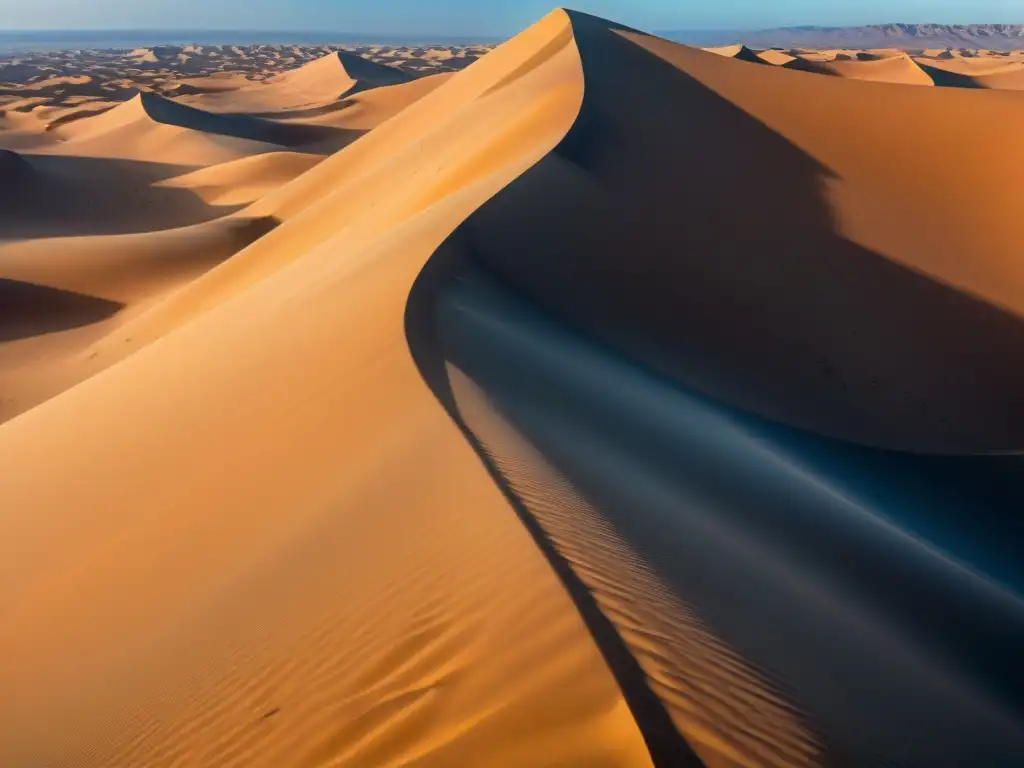 Imponente paisaje contrastante de los Médanos de Coro bajo el sol sahariano en el Sahel