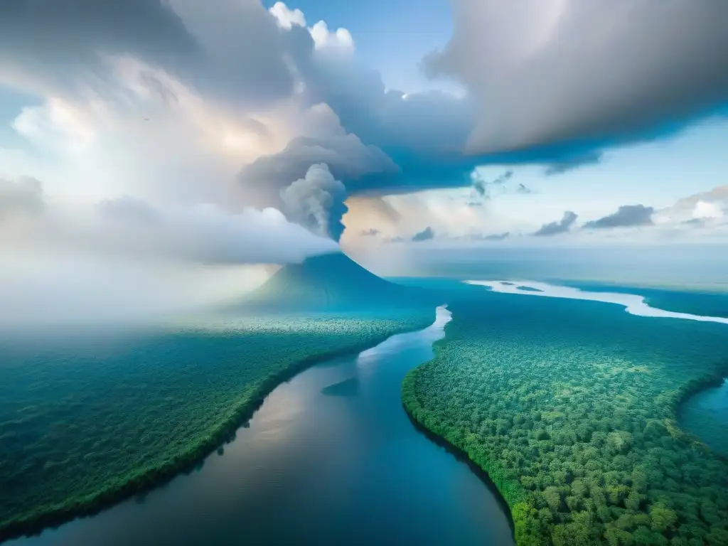 El imponente río Congo serpentea a través de exuberante selva verde, reflejando su importancia histórica