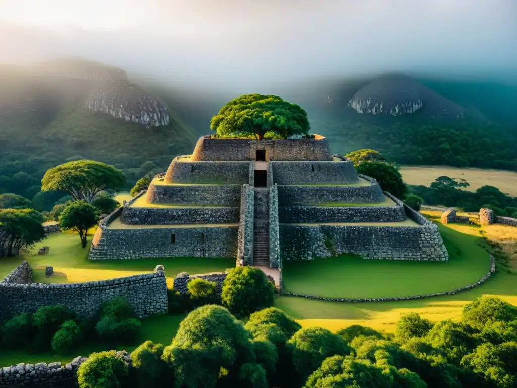 Ruinas defensivas de Great Zimbabwe: arquitectura ancestral Imponentes muros de piedra y estrategias defensa reinos sur África en las ruinas de Great Zimbabwe
