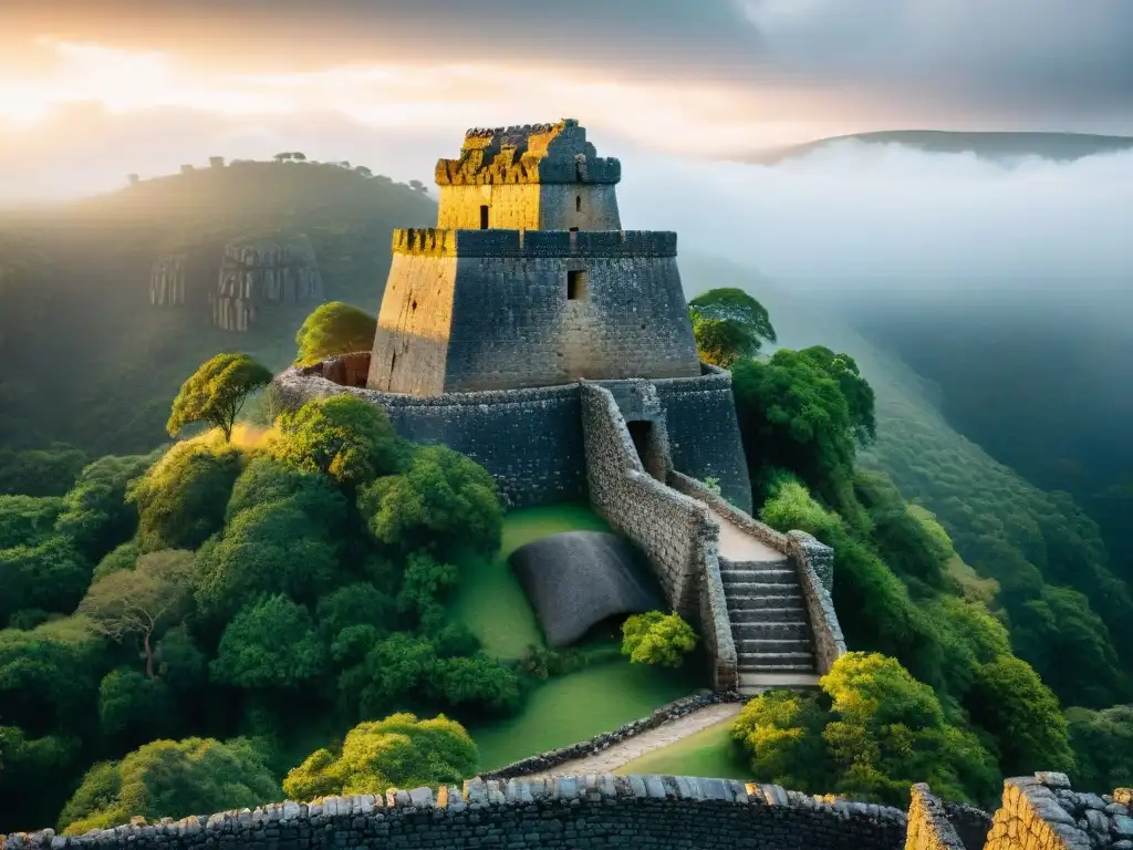 Imponentes ruinas de Great Zimbabwe bajo cielo dramático, reflejando el impacto del cambio climático en civilizaciones africanas