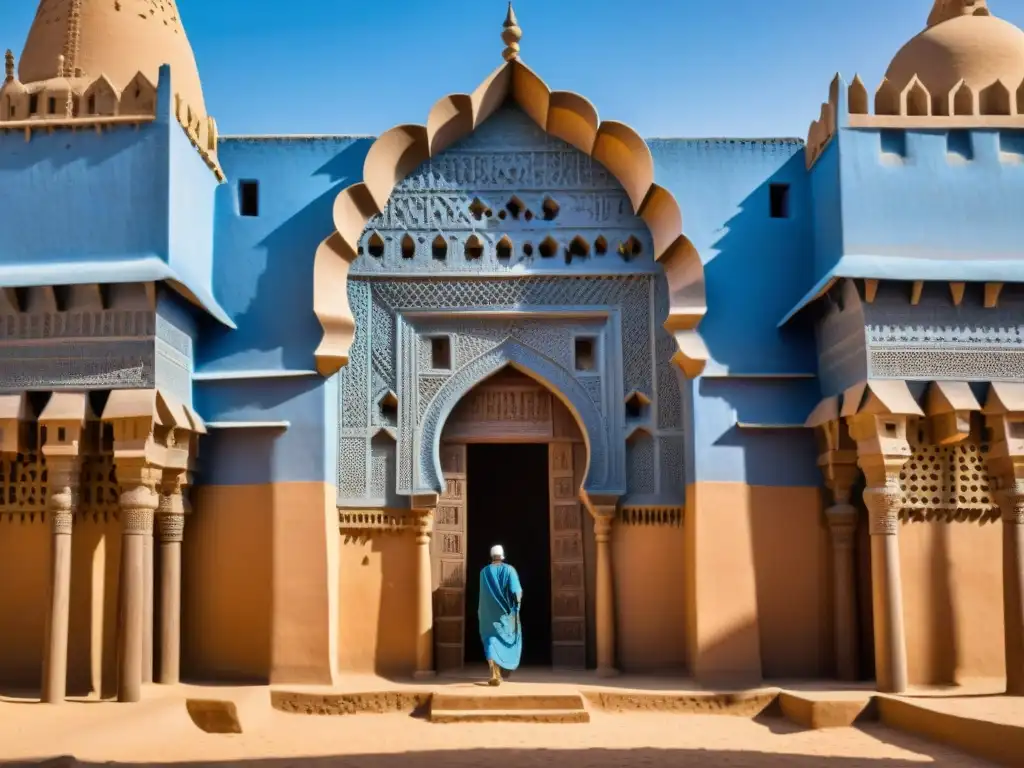 Impresionante arquitectura africana en entorno natural, Gran Mezquita de Djenné, Mali