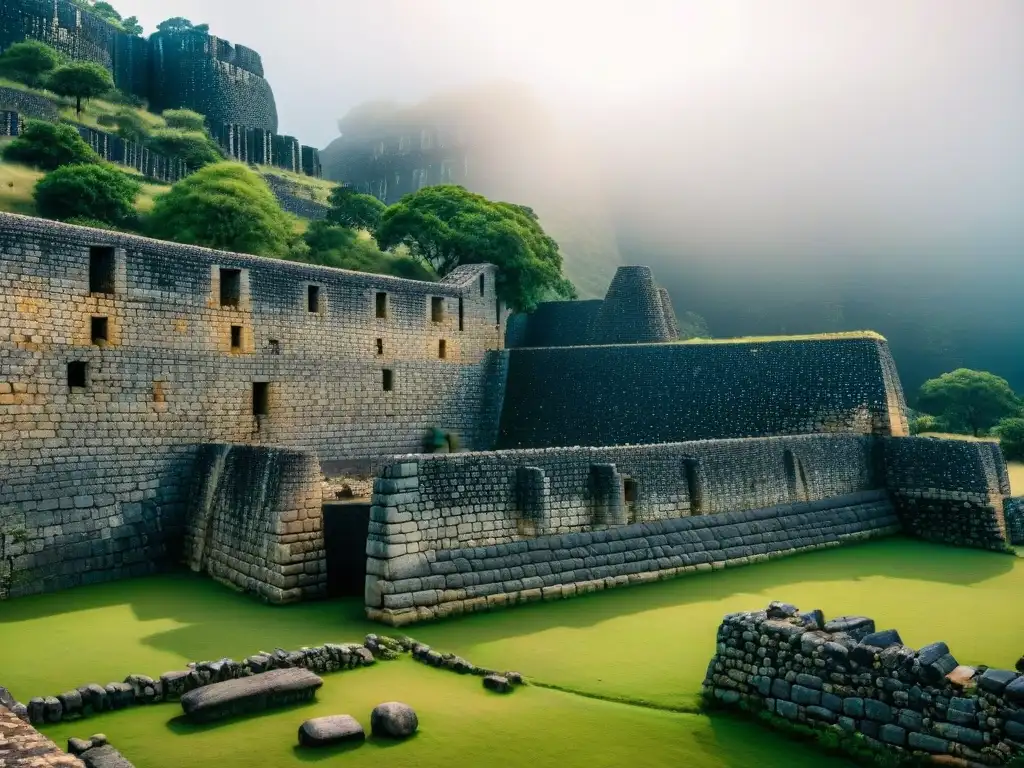 Impresionante arquitectura monumental de Gran Zimbabue: detalle de muros de piedra y estructuras antiguas