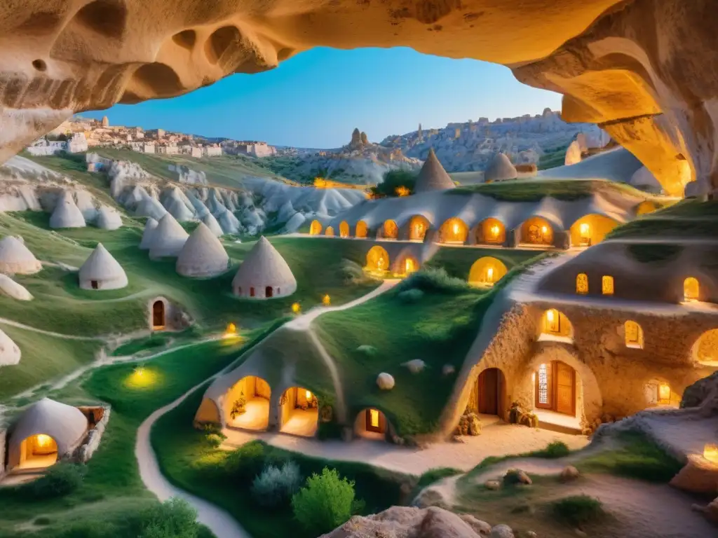 Explora la impresionante arquitectura subterránea en África con esta vista aérea de la antigua ciudad subterránea de Derinkuyu en Capadocia, Turquía