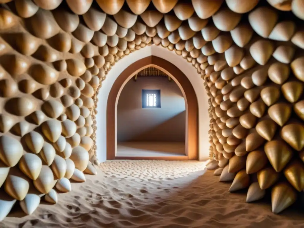 Impresionante casa beninesa construida con conchas, reflejando la arquitectura casas conchas Benín