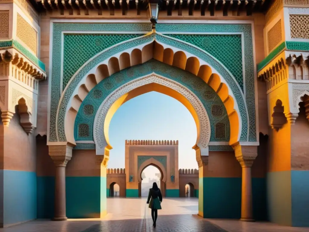 Impresionante puerta Bab Mansour en Meknès, reflejo del Imperio Alauita historia Meknès