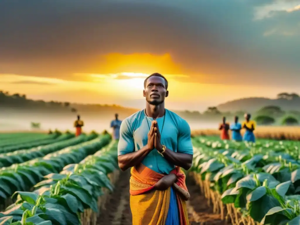 Inspiradora escena de agricultura espiritual en África con gran influencia global