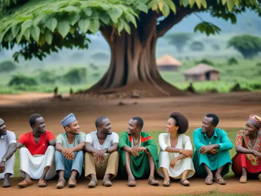 Conversación intensa bajo árbol: reflejo de conflictos e esperanzas en Burundi