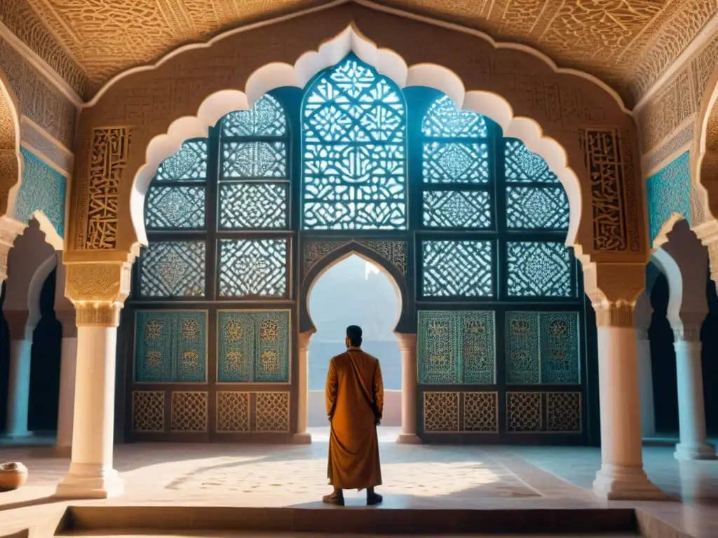 Intrincadas decoraciones y caligrafía árabe en una mezquita histórica en Yemen, resaltando la influencia árabe en civilizaciones africanas