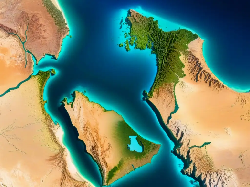 Intrincadas rutas comerciales del Cuerno de África: caravanas de camellos y rutas marítimas convergen, destacando la historia geográfica