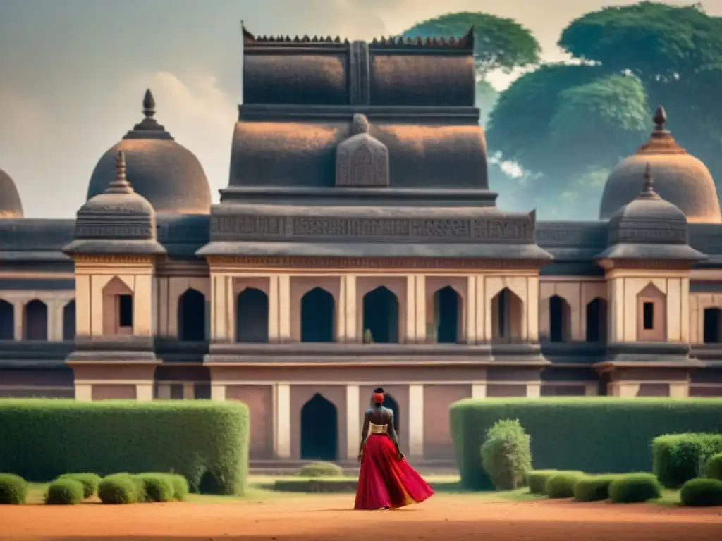 Intrincados detalles de los Palacios Reales de Abomey en Dahomey, reflejando su grandiosidad y riqueza cultural