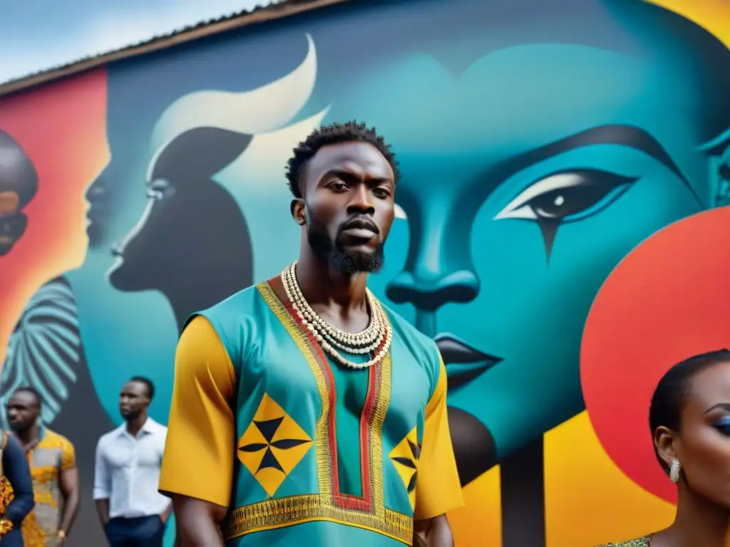 Jóvenes artistas de arte africano colaboran en mural vibrante en Nairobi