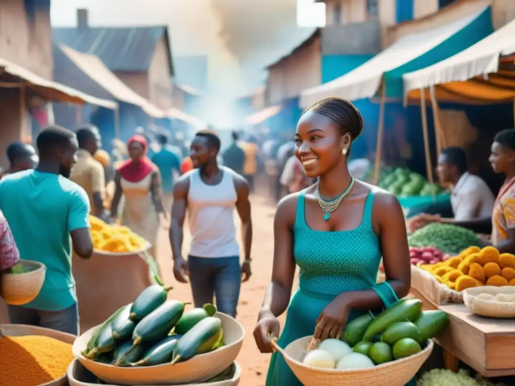 Jóvenes emprendedores africanos crean un vibrante mercado, reflejando la energía de la educación emprendimiento juventud africana