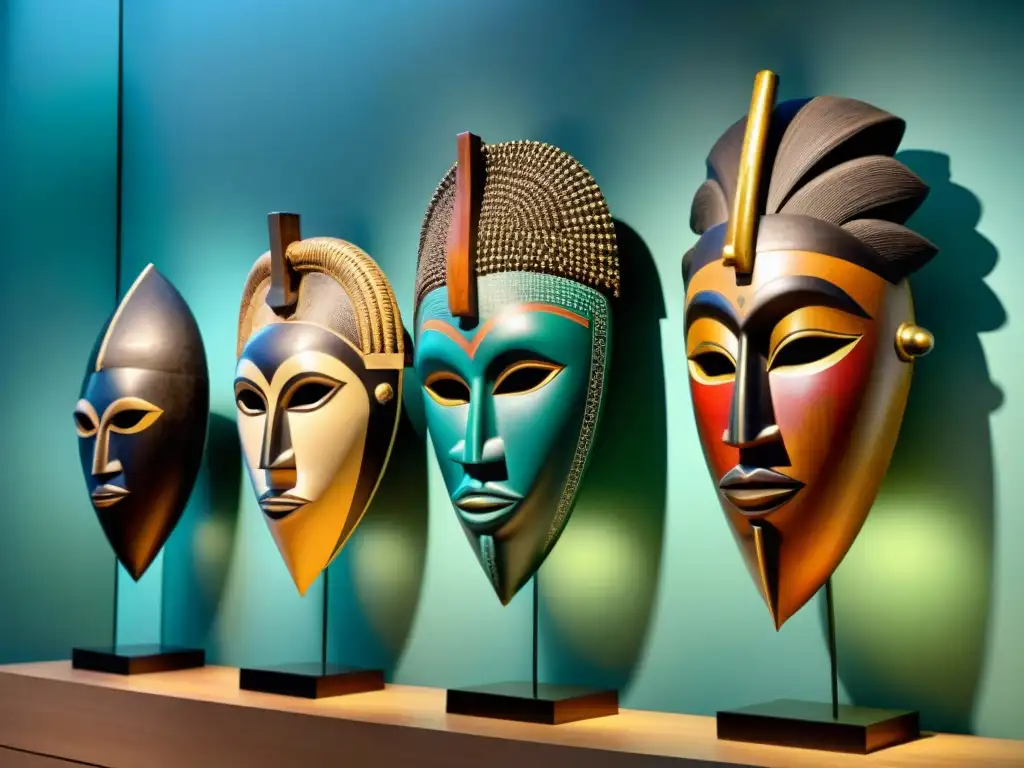 Un legado global del arte africano: Máscaras tribales y esculturas exhibidas en un museo prestigioso