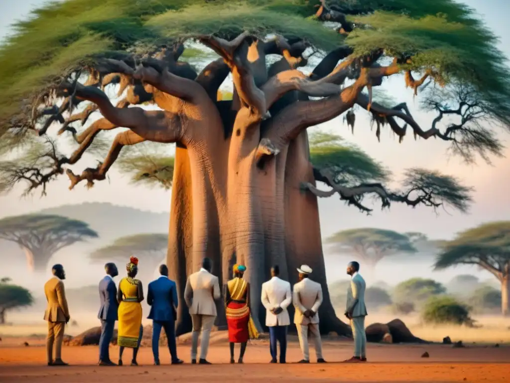 Líderes africanos moldeados por historia debaten bajo baobab ancestral