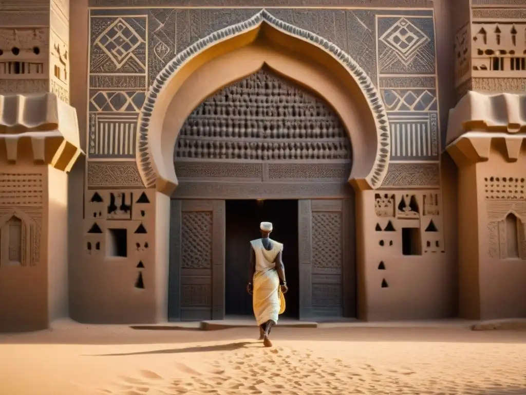 El mágico significado de los arcos y puertas en la arquitectura africana de la Gran Mezquita de Djenné en Mali