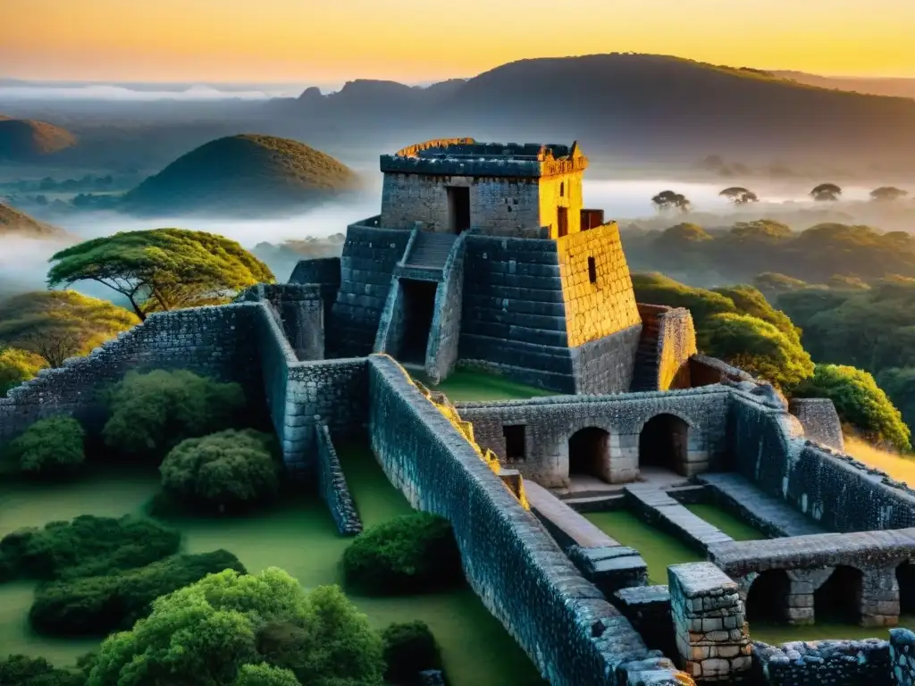 Majestuosas ruinas de Great Zimbabwe al atardecer, destacando la arquitectura precolonial civilizaciones africanas