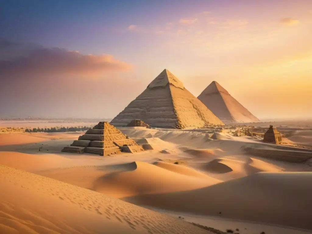 Majestuoso atardecer en el desierto: Esfinge de Giza en detalle La majestuosidad del Gran Esfinge de Guiza al atardecer, iluminado por la cálida luz dorada del desierto