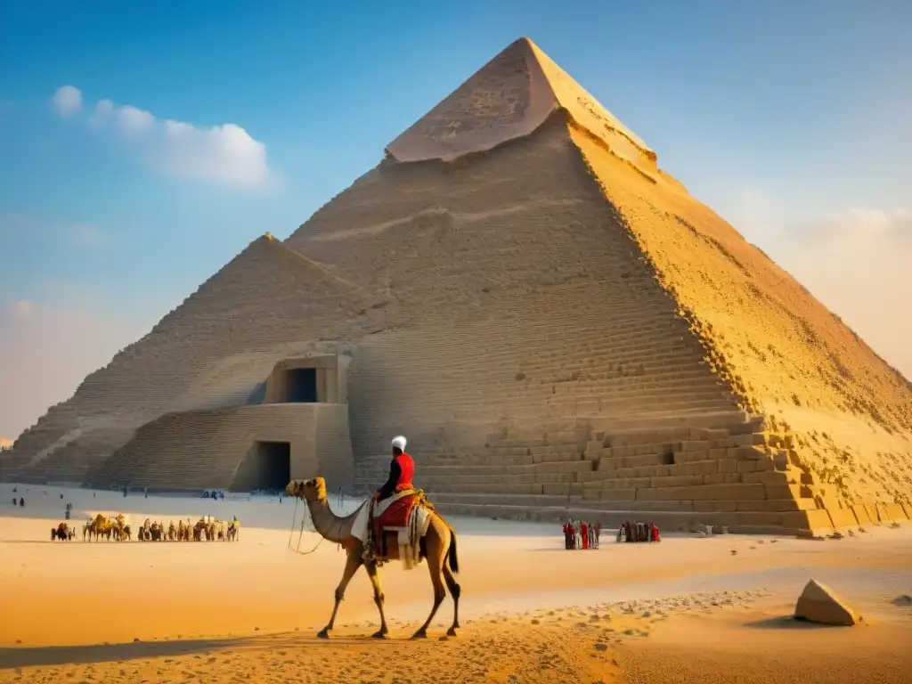 La majestuosidad de la Gran Pirámide de Giza en Egipto, destacando la física antigua en África