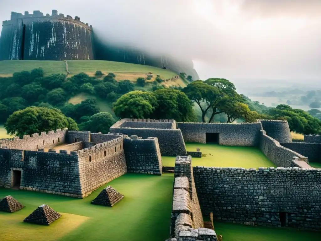 La majestuosidad de las murallas de piedra de las ruinas de Great Zimbabwe, reflejando la ingeniería y cultura de antiguas civilizaciones africanas