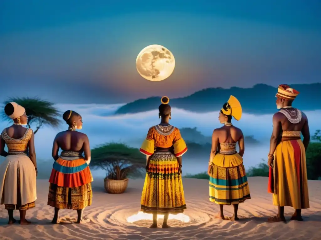 Majestuoso teatro en la preservación cultural africana bajo la luna llena