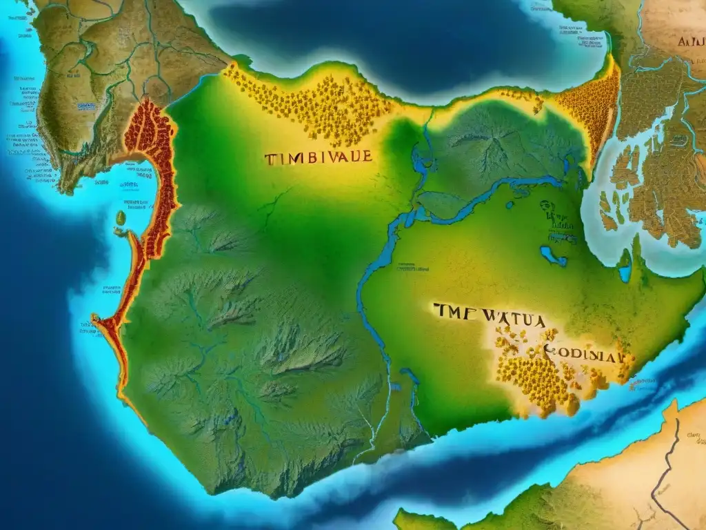 Mapa detallado del comercio global precolonial en África, con rutas y productos intercambiados