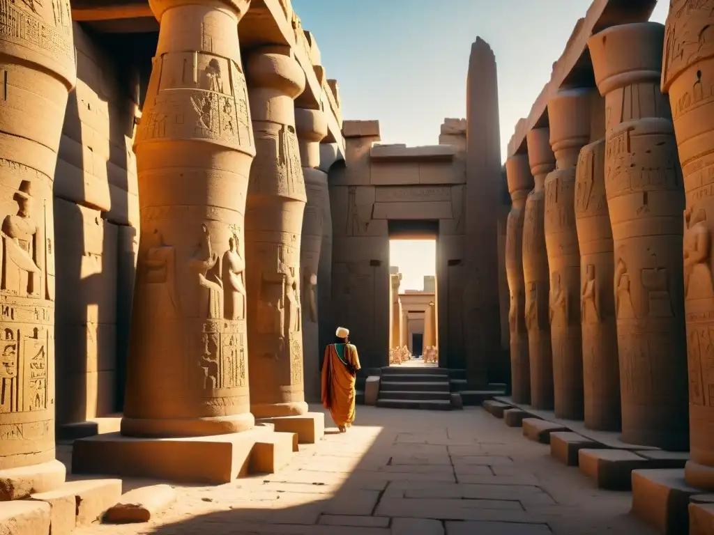 Templo de Karnak en Luxor: Esplendor egipcio en 8k Explora las maravillas del Antiguo Egipto en el majestuoso Templo de Karnak, influencia milenaria