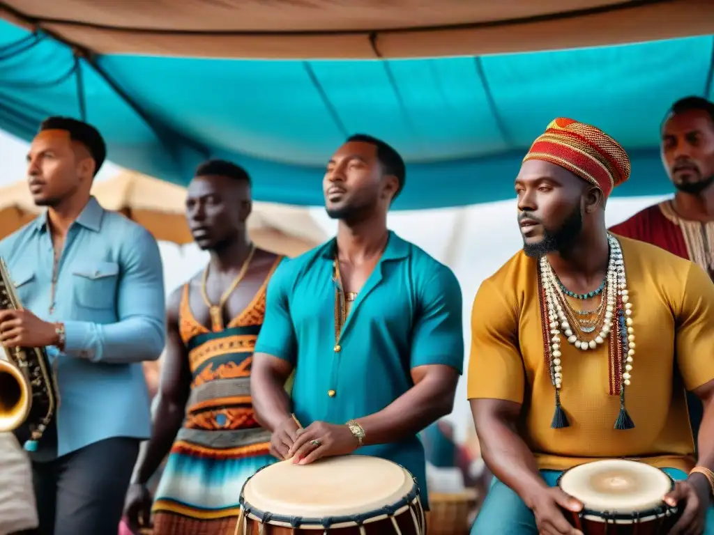 Melodías que unen: músicos africanos llenan de vida el mercado con música política cambio social África