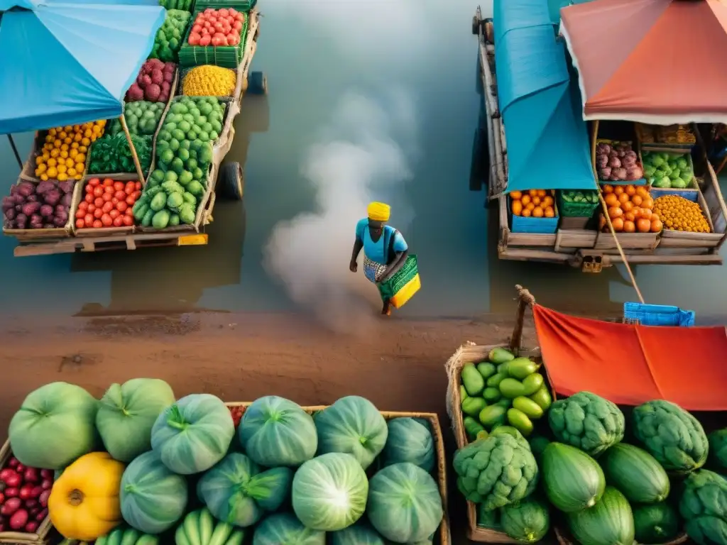 Un mercado bullicioso en Accra, Ghana, reflejando el impacto económico diáspora africana