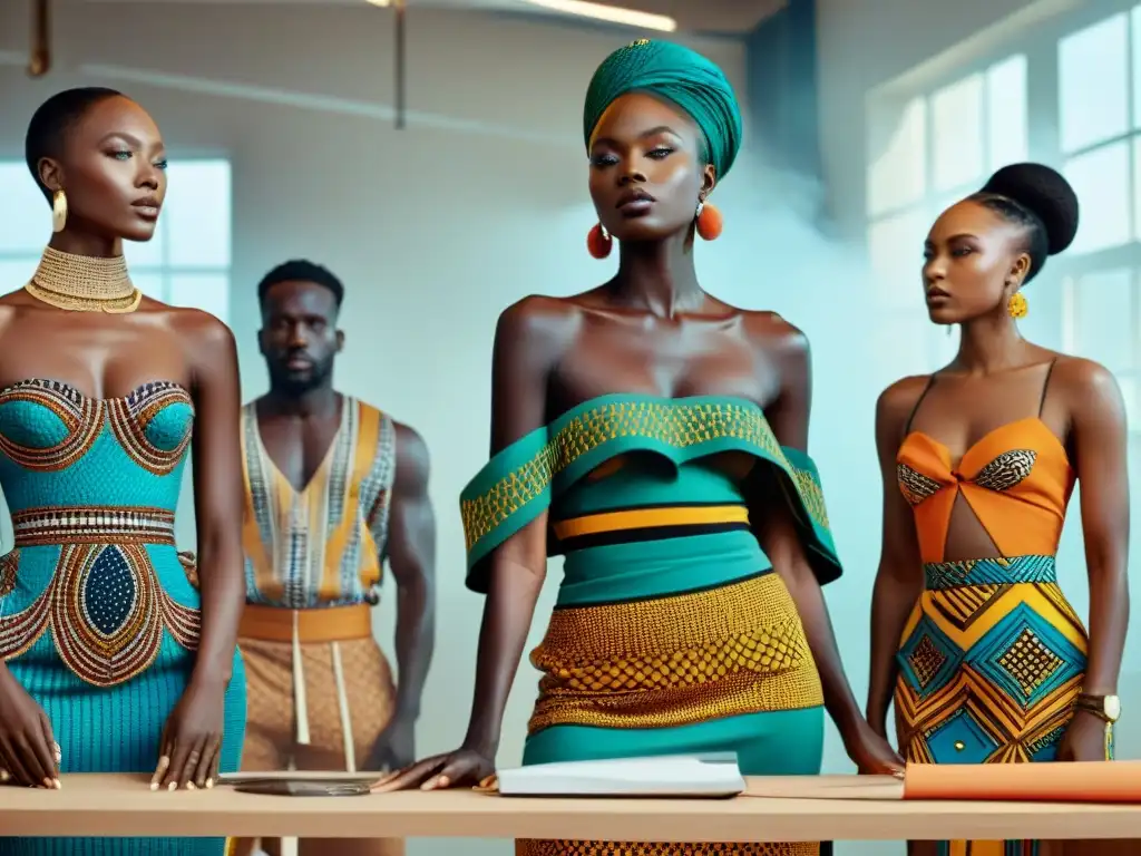 Moda ética: diseñadores africanos crean innovadoras prendas en estudio vibrante y moderno