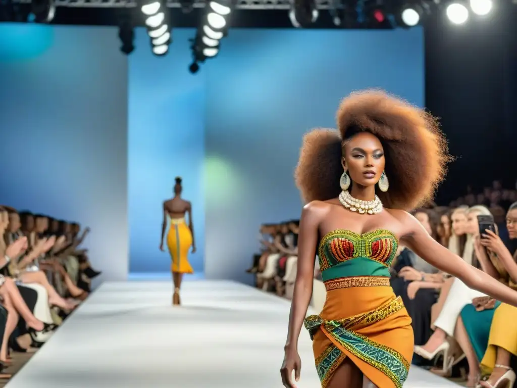 Modelos africanas desfilan con orgullo en la pasarela, fusionando tradición y moda, en un triunfo de historias de éxito en la industria de la moda