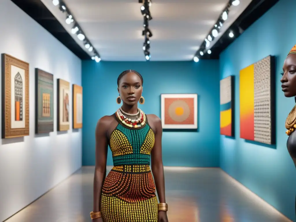 Una muestra vibrante de arte africano contemporáneo, fusionando tradición y modernidad